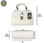Graceful Stylish Sling Bag – Premium PU Leather Shoulder Bag for Women | White